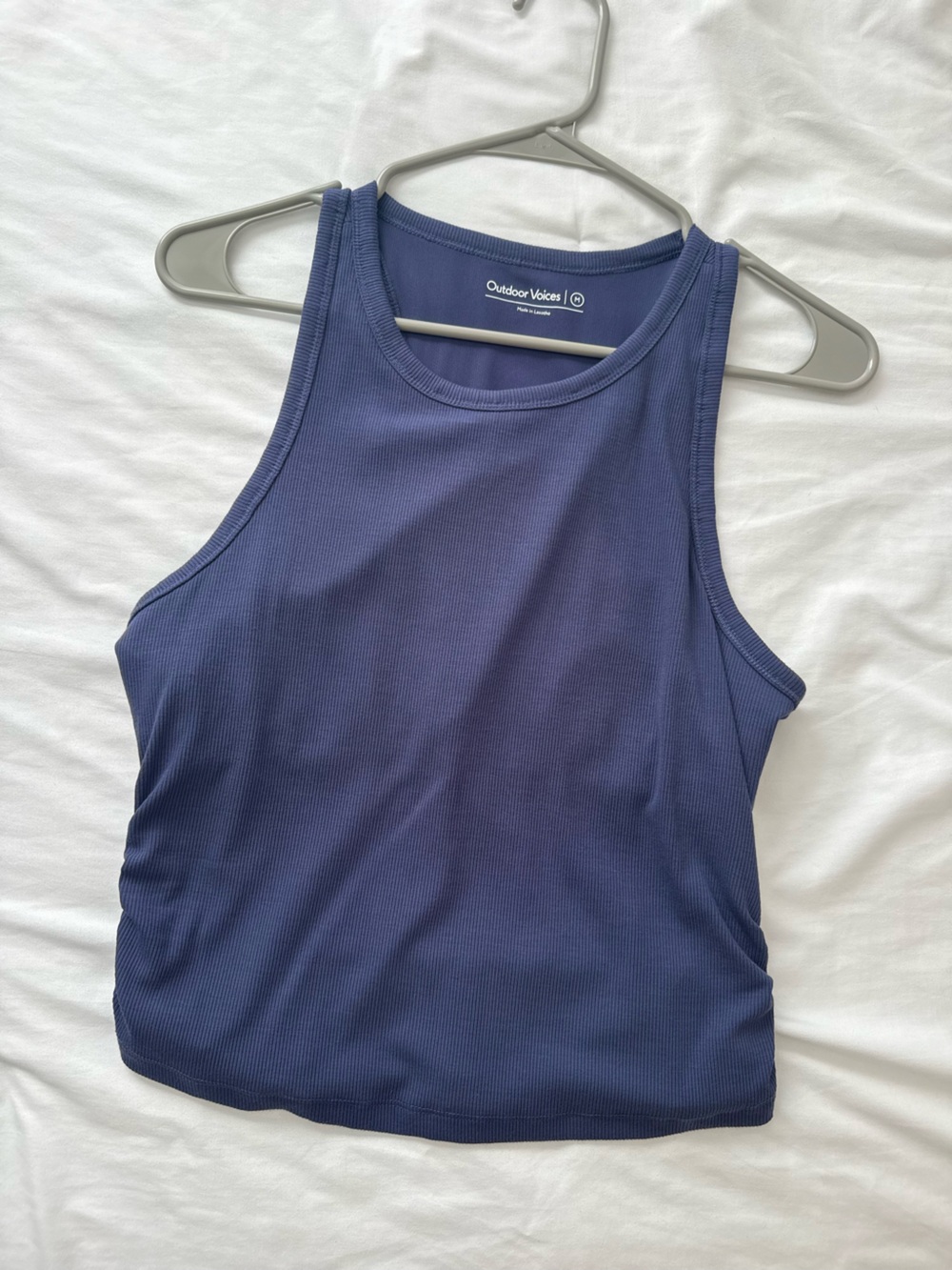Outdoor Voices Ribbed Navy Athletic Tank Top